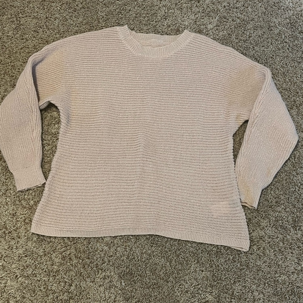 SHEIN Light Pink Crew Neck Sweater